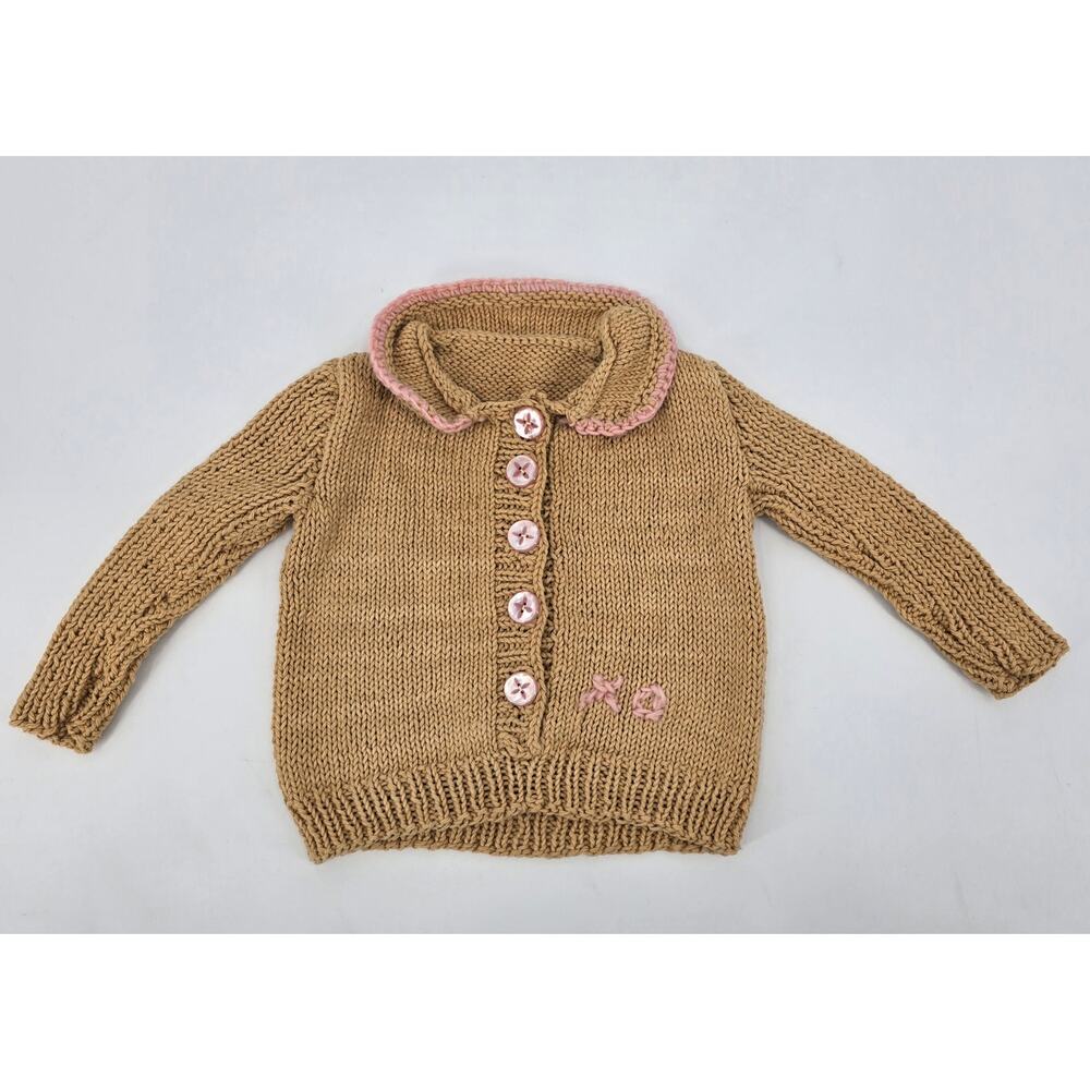 Handmade Twee Grandmacore‎ XO Knit Sweater – Size 12 Months